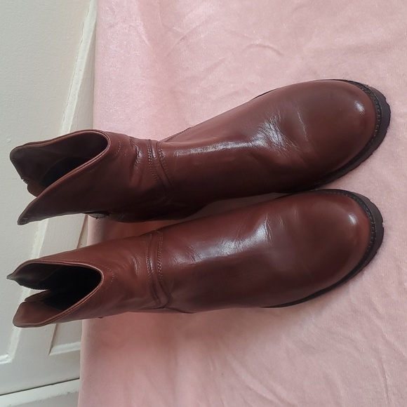 George J Love Leather Ankle Booties Size 38 - Picture 1 of 10
